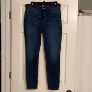 Hudson midrise ankle; natalie super skinny denim